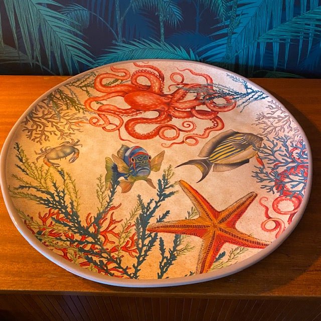 SEA LIFE Large Melamine Platter Gift Boxed - black flamingo store