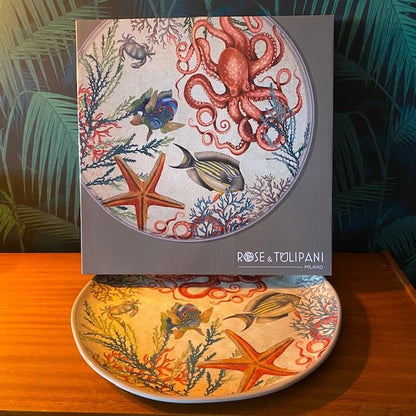 SEA LIFE Large Melamine Platter Gift Boxed - black flamingo store