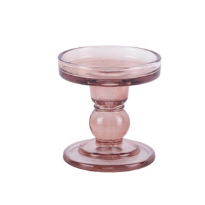 Small Pillar Candle Holder in Faded Pink - black flamingo store