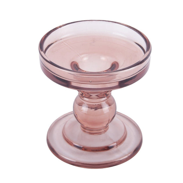 Small Pillar Candle Holder in Faded Pink - black flamingo store