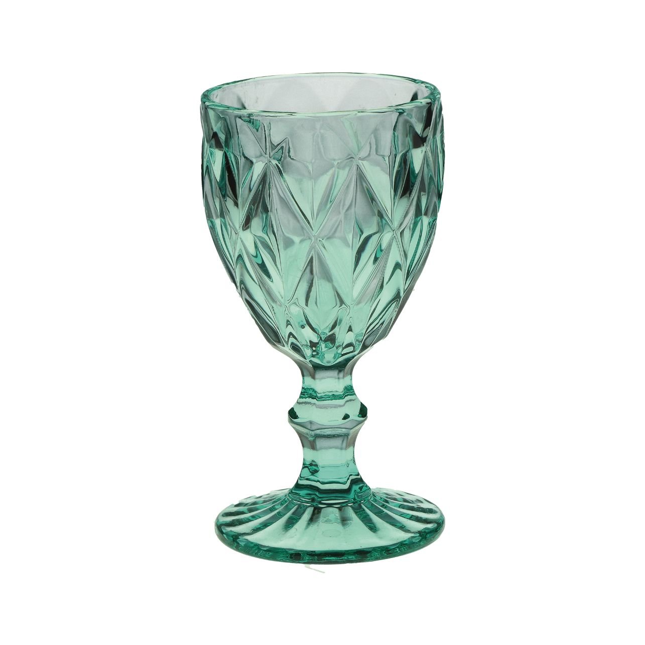 Turquoise Diamond Glass goblet style - black flamingo store