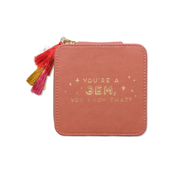 Vegan Leather Jewellery Case - black flamingo store
