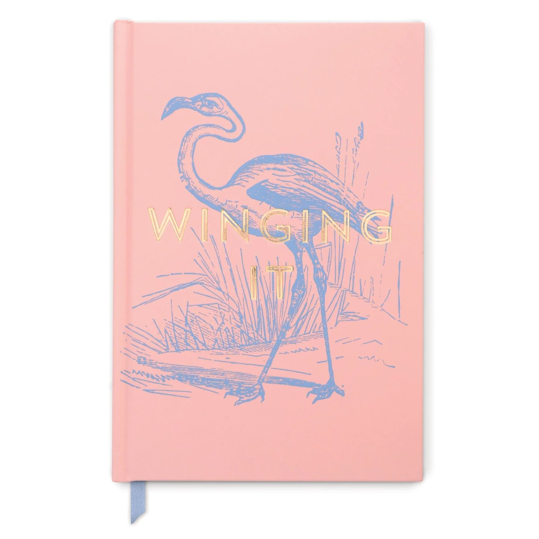 Winging It Hard Cover Notebook - black flamingo store